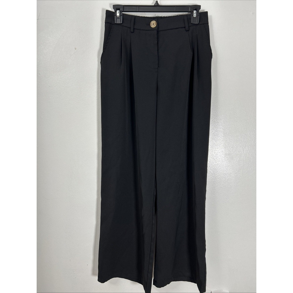 AUTOMET Women 6 Wide Leg Dress Pants High-Rise Pleated‎ Loose Fit Workwear 6397